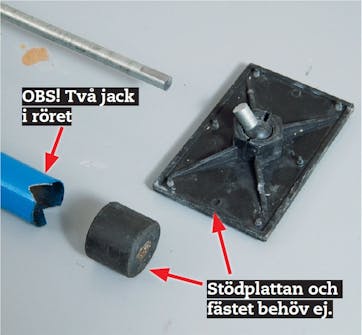 Skivlyft Gipslyft: Med bågfil sågar du av stödplattan från takstöttan. Skivlyft Gipslyft: Med bågfil sågar du av stödplattan från takstöttan.